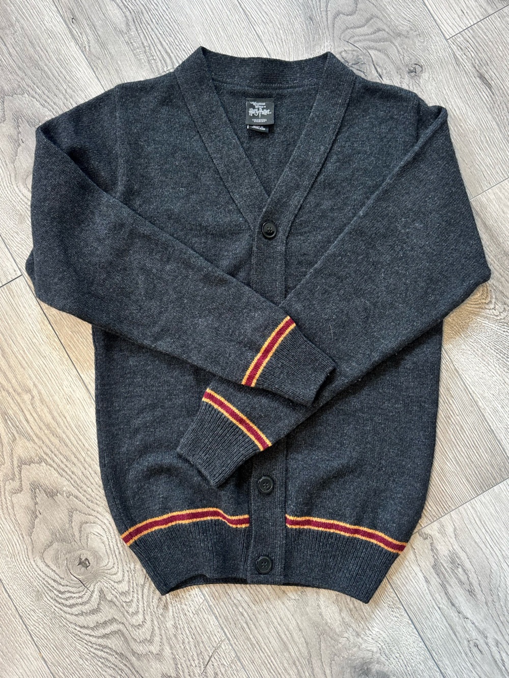 Harry Potter Gryffindor Style Wool Blend Cardigan XS | Made in Scotland